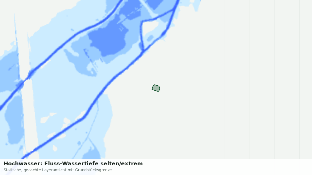 Statische Kartenansicht: Hochwasser: Fluss-Wassertiefe selten/extrem
