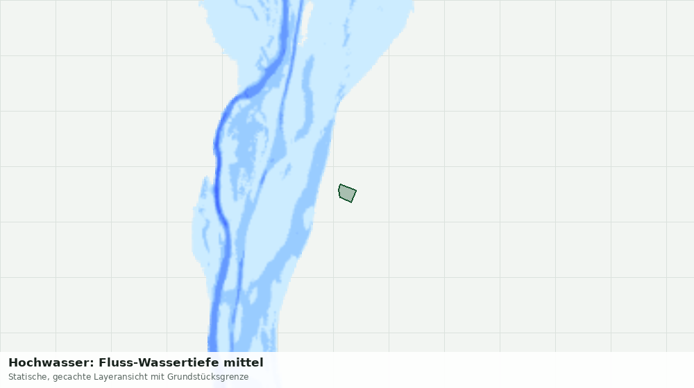 Statische Kartenansicht: Hochwasser: Fluss-Wassertiefe mittel