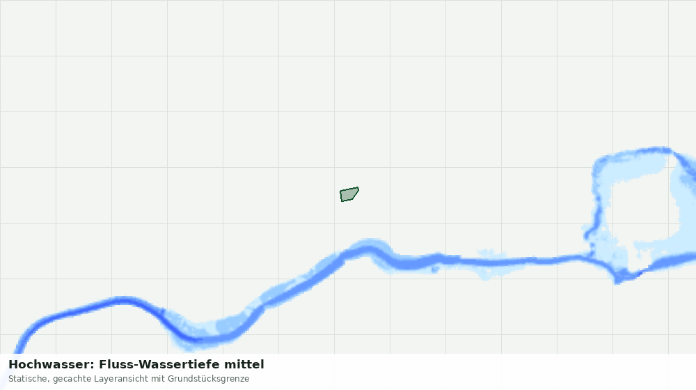 Statische Kartenansicht: Hochwasser: Fluss-Wassertiefe mittel