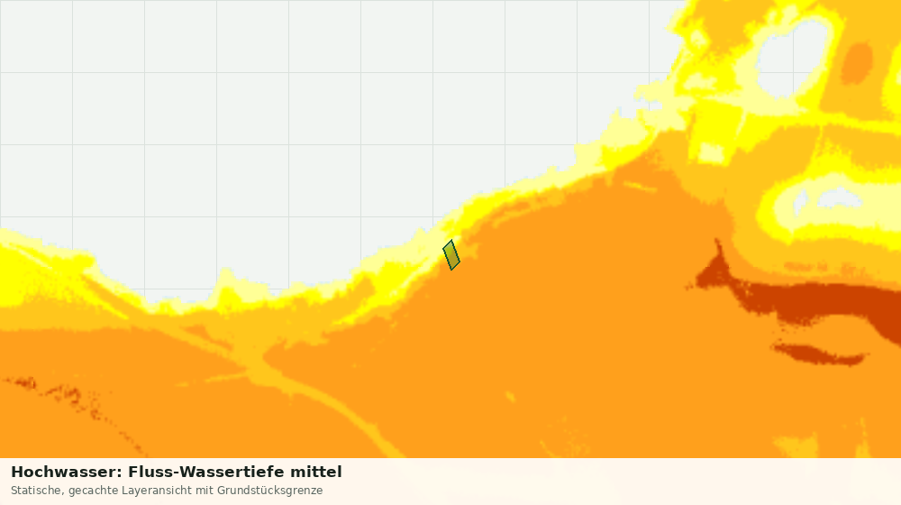 Statische Kartenansicht: Hochwasser: Fluss-Wassertiefe mittel