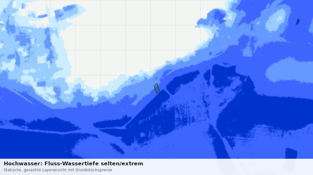 Statische Kartenansicht: Hochwasser: Fluss-Wassertiefe selten/extrem