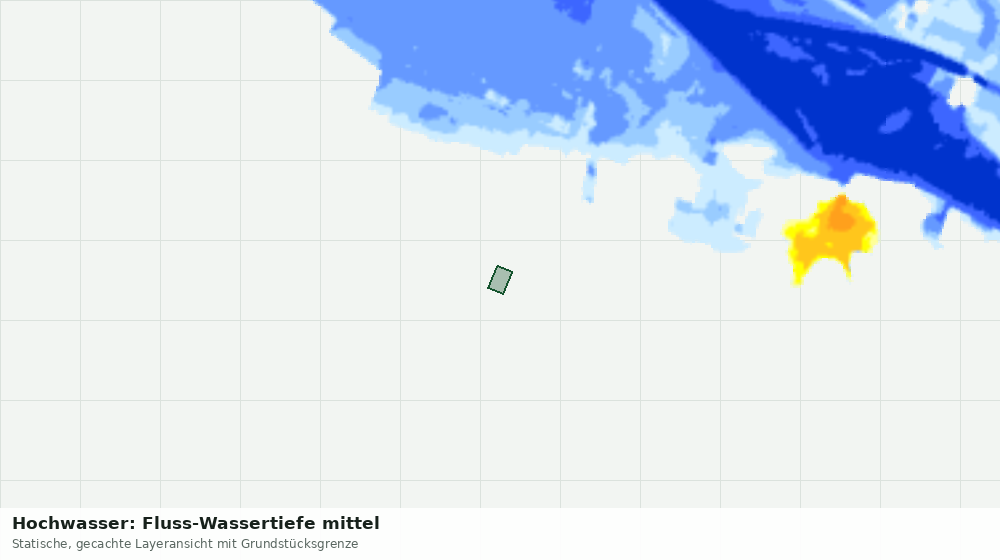 Statische Kartenansicht: Hochwasser: Fluss-Wassertiefe mittel