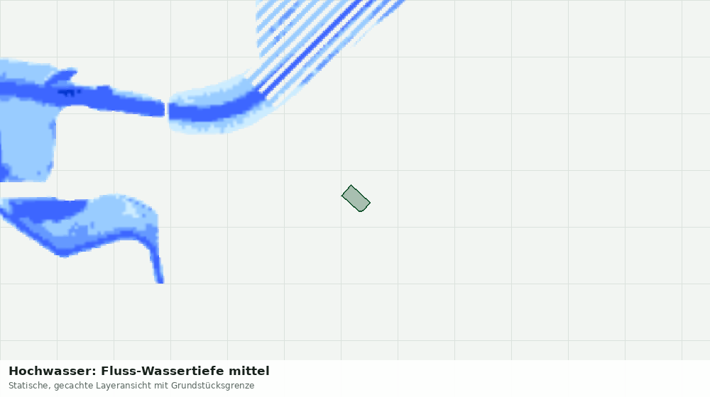 Statische Kartenansicht: Hochwasser: Fluss-Wassertiefe mittel