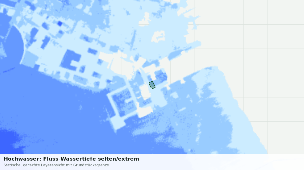 Statische Kartenansicht: Hochwasser: Fluss-Wassertiefe selten/extrem