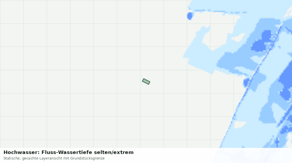 Statische Kartenansicht: Hochwasser: Fluss-Wassertiefe selten/extrem