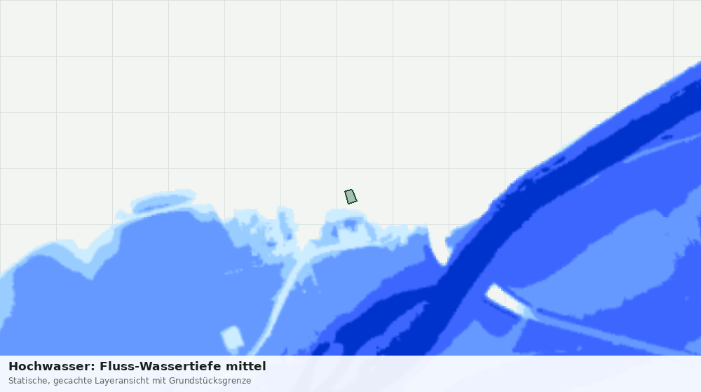 Statische Kartenansicht: Hochwasser: Fluss-Wassertiefe mittel