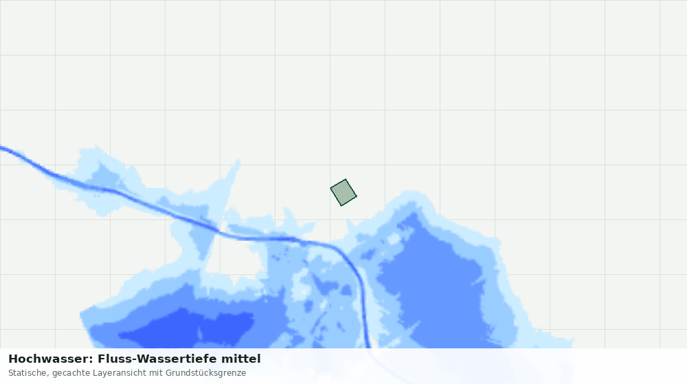 Statische Kartenansicht: Hochwasser: Fluss-Wassertiefe mittel