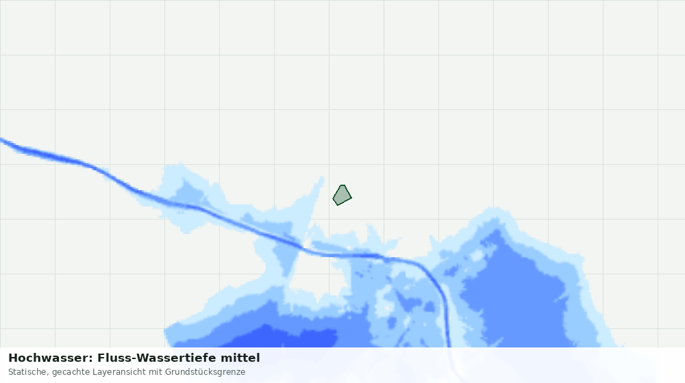 Statische Kartenansicht: Hochwasser: Fluss-Wassertiefe mittel