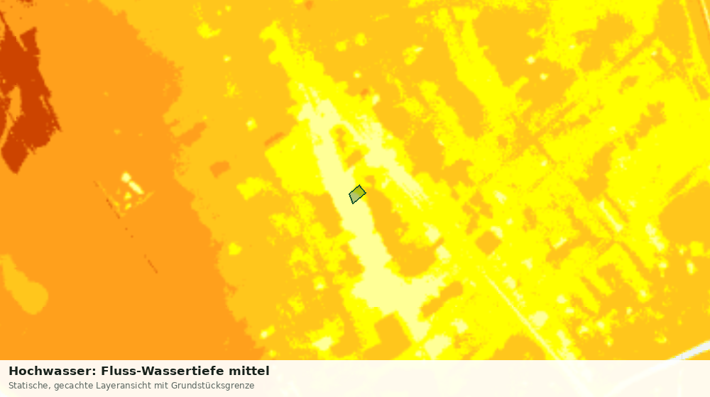 Statische Kartenansicht: Hochwasser: Fluss-Wassertiefe mittel