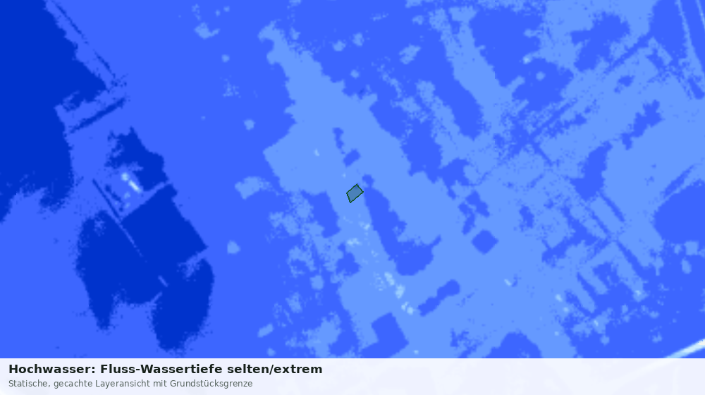 Statische Kartenansicht: Hochwasser: Fluss-Wassertiefe selten/extrem
