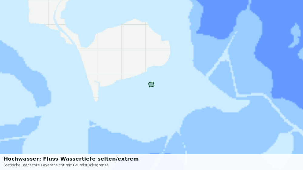 Statische Kartenansicht: Hochwasser: Fluss-Wassertiefe selten/extrem