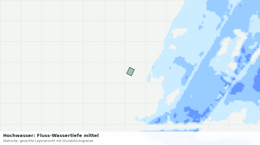 Statische Kartenansicht: Hochwasser: Fluss-Wassertiefe mittel