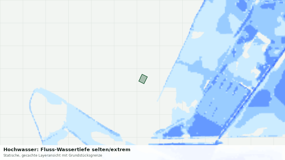 Statische Kartenansicht: Hochwasser: Fluss-Wassertiefe selten/extrem