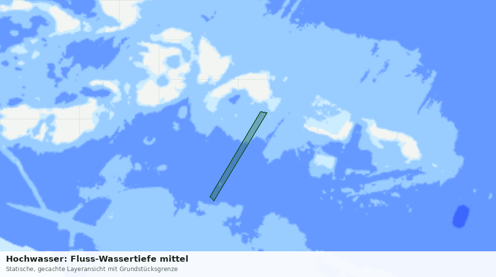 Statische Kartenansicht: Hochwasser: Fluss-Wassertiefe mittel