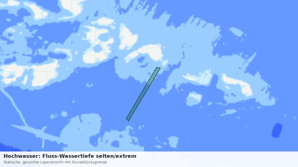 Statische Kartenansicht: Hochwasser: Fluss-Wassertiefe selten/extrem