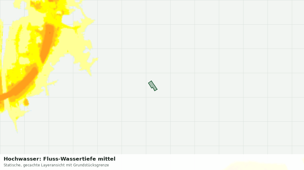 Statische Kartenansicht: Hochwasser: Fluss-Wassertiefe mittel