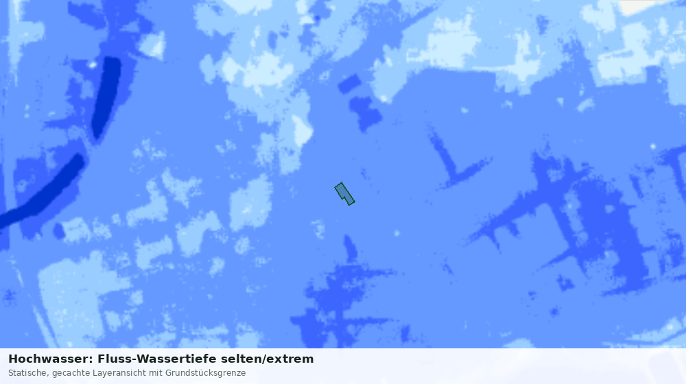 Statische Kartenansicht: Hochwasser: Fluss-Wassertiefe selten/extrem