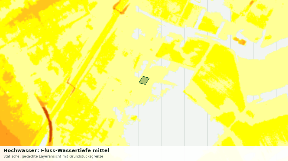 Statische Kartenansicht: Hochwasser: Fluss-Wassertiefe mittel