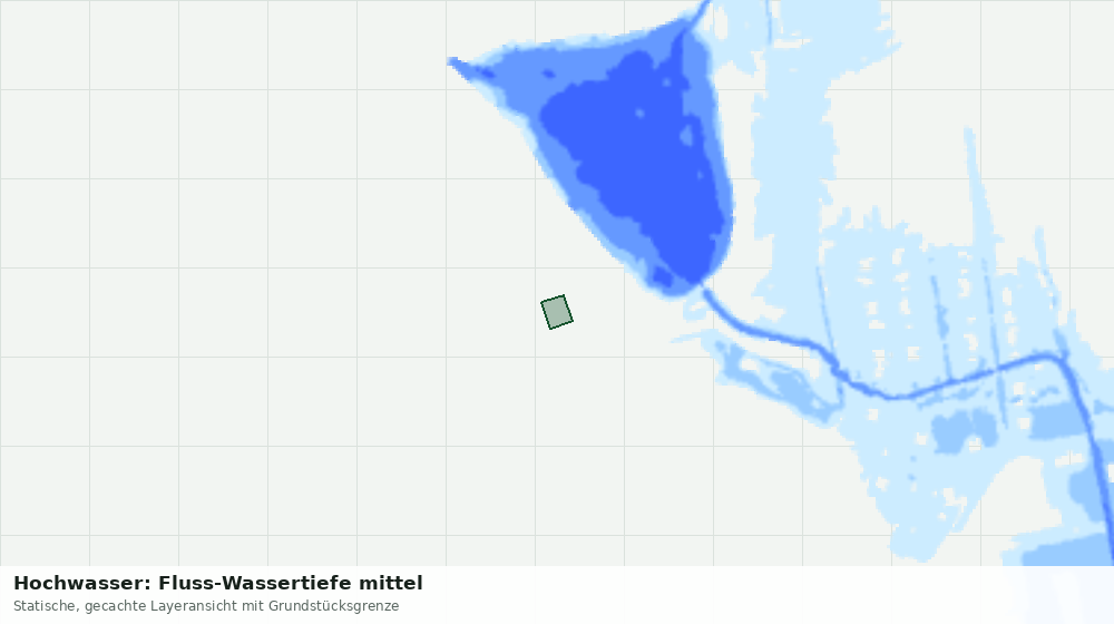 Statische Kartenansicht: Hochwasser: Fluss-Wassertiefe mittel