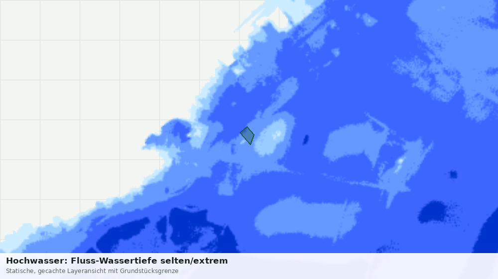Statische Kartenansicht: Hochwasser: Fluss-Wassertiefe selten/extrem