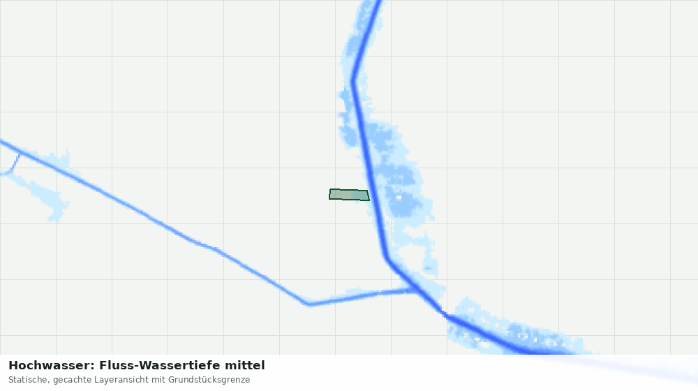 Statische Kartenansicht: Hochwasser: Fluss-Wassertiefe mittel