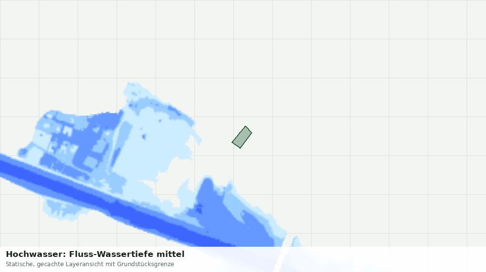 Statische Kartenansicht: Hochwasser: Fluss-Wassertiefe mittel