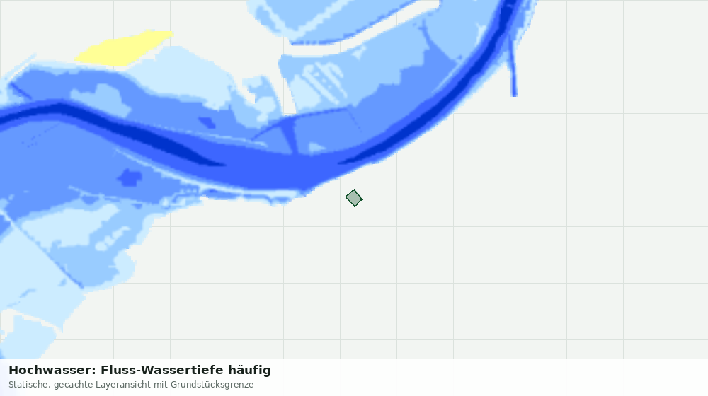 Statische Kartenansicht: Hochwasser: Fluss-Wassertiefe häufig