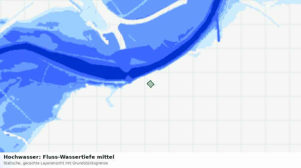 Statische Kartenansicht: Hochwasser: Fluss-Wassertiefe mittel