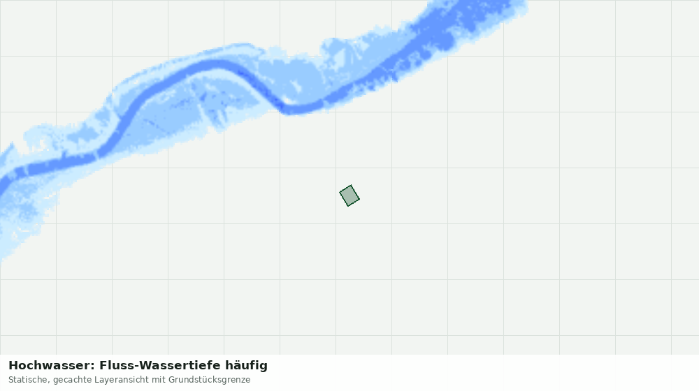 Statische Kartenansicht: Hochwasser: Fluss-Wassertiefe häufig