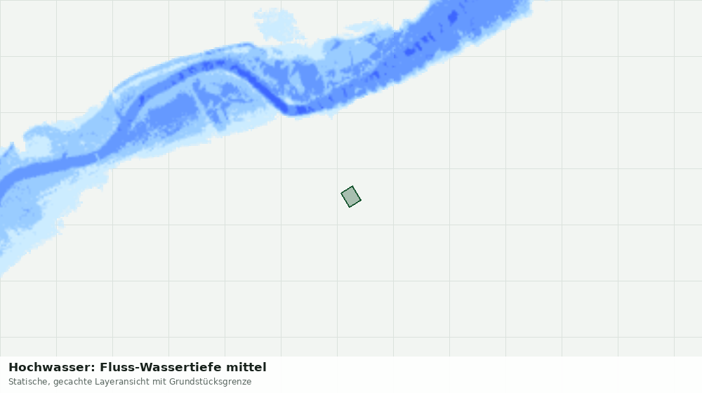Statische Kartenansicht: Hochwasser: Fluss-Wassertiefe mittel