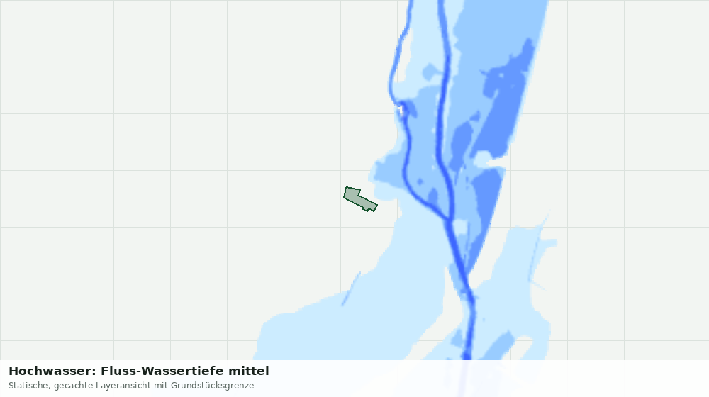 Statische Kartenansicht: Hochwasser: Fluss-Wassertiefe mittel