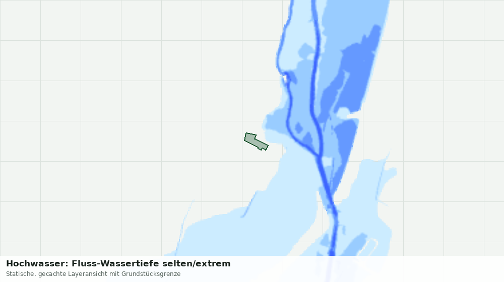 Statische Kartenansicht: Hochwasser: Fluss-Wassertiefe selten/extrem