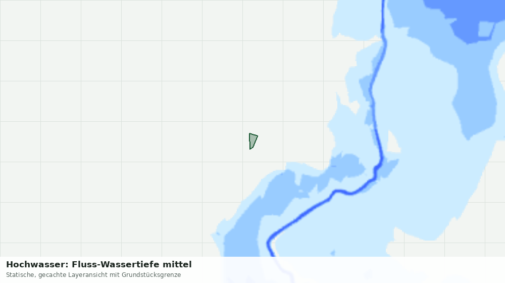 Statische Kartenansicht: Hochwasser: Fluss-Wassertiefe mittel