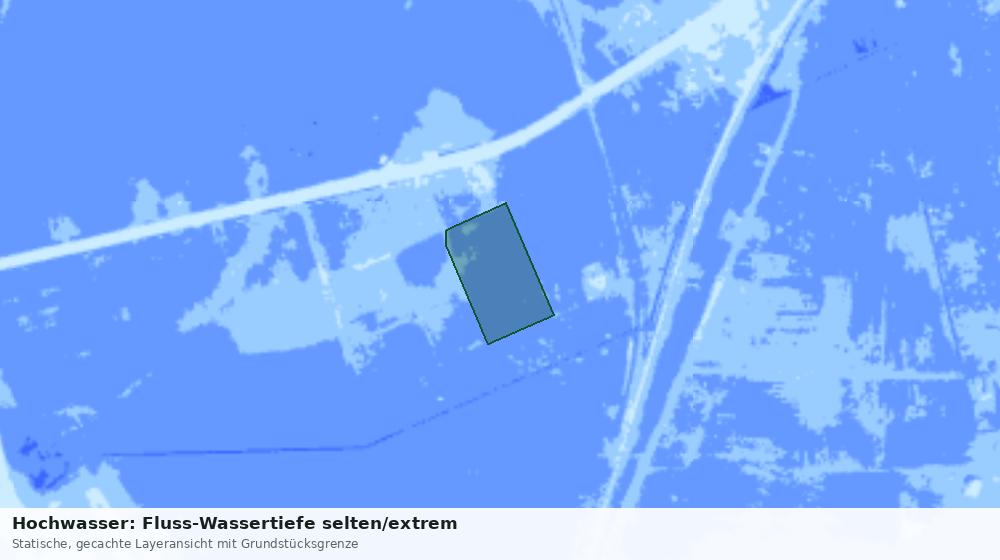 Statische Kartenansicht: Hochwasser: Fluss-Wassertiefe selten/extrem