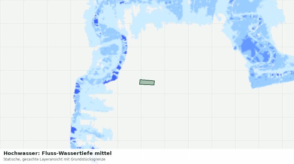 Statische Kartenansicht: Hochwasser: Fluss-Wassertiefe mittel