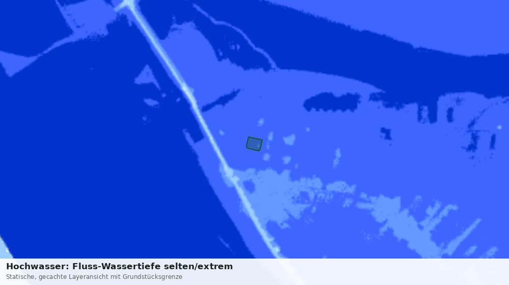 Statische Kartenansicht: Hochwasser: Fluss-Wassertiefe selten/extrem
