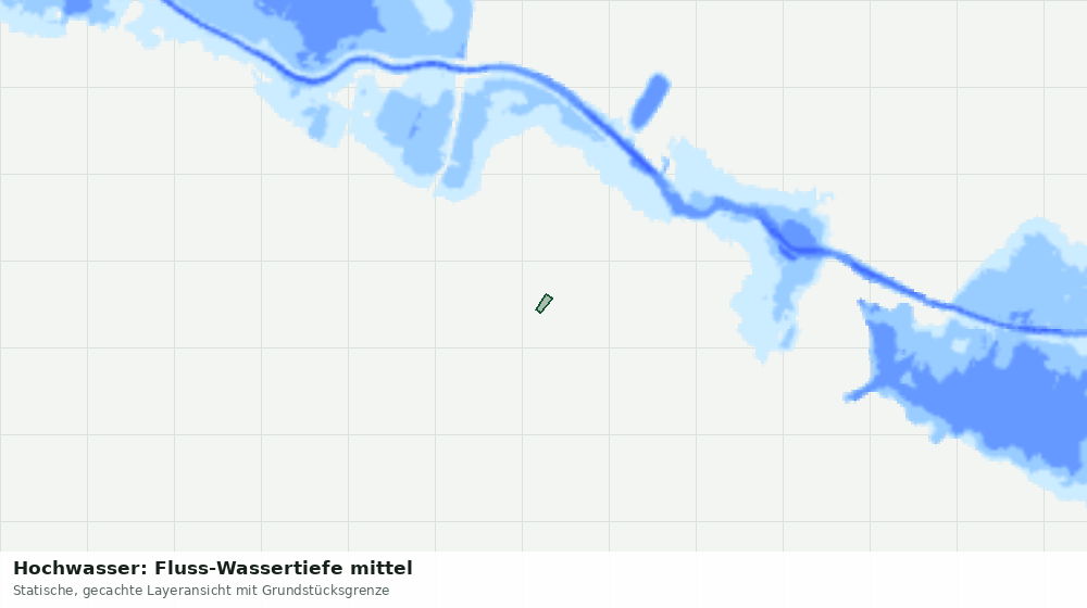 Statische Kartenansicht: Hochwasser: Fluss-Wassertiefe mittel
