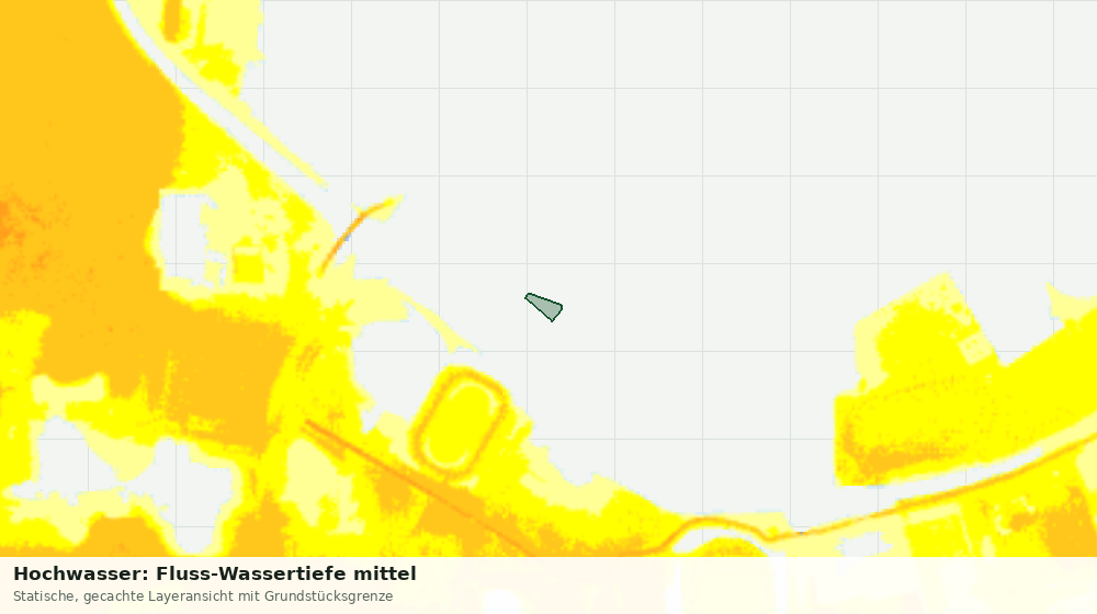 Statische Kartenansicht: Hochwasser: Fluss-Wassertiefe mittel