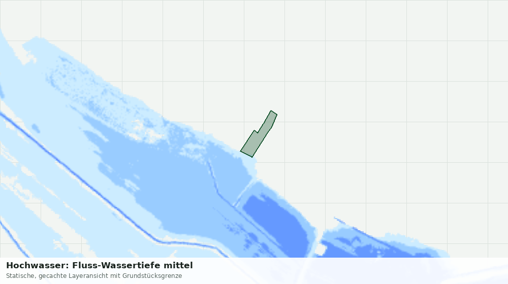 Statische Kartenansicht: Hochwasser: Fluss-Wassertiefe mittel