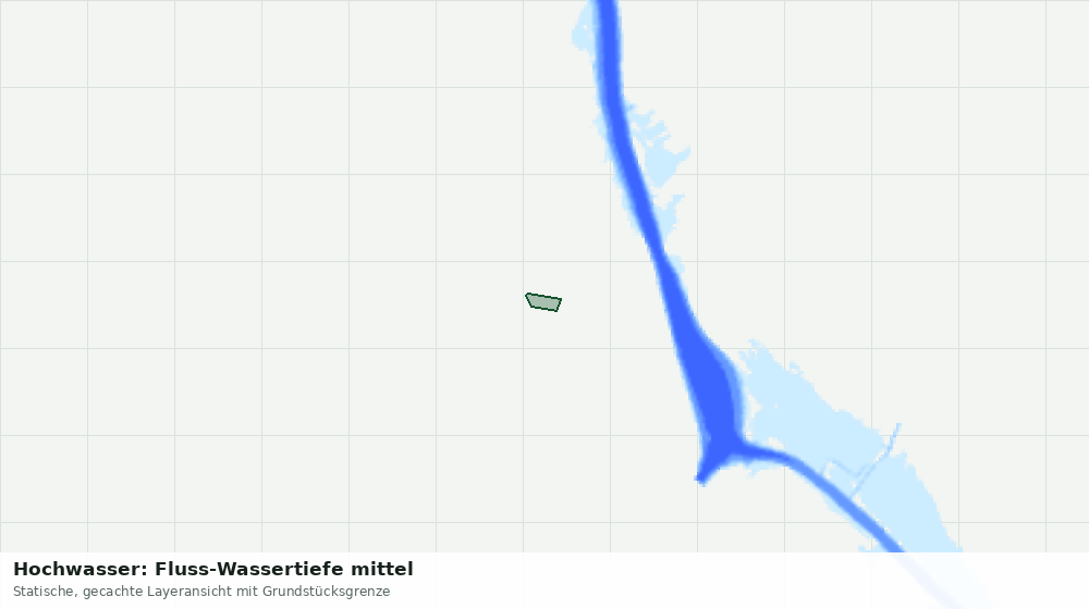 Statische Kartenansicht: Hochwasser: Fluss-Wassertiefe mittel