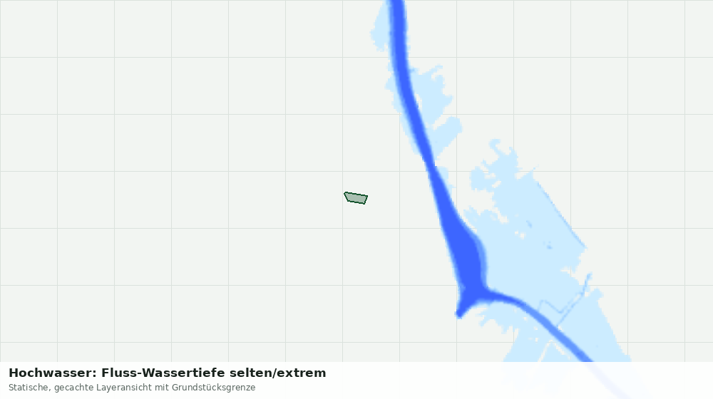 Statische Kartenansicht: Hochwasser: Fluss-Wassertiefe selten/extrem