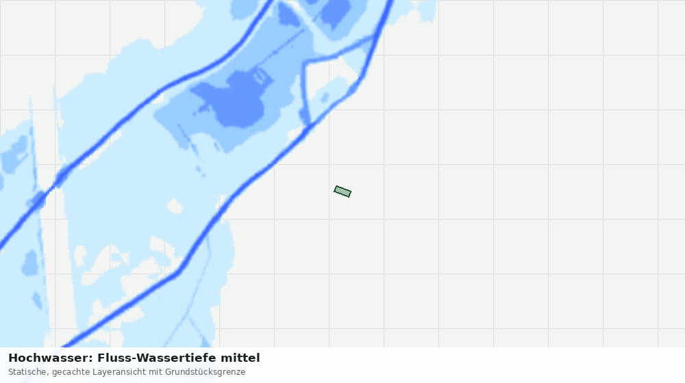 Statische Kartenansicht: Hochwasser: Fluss-Wassertiefe mittel