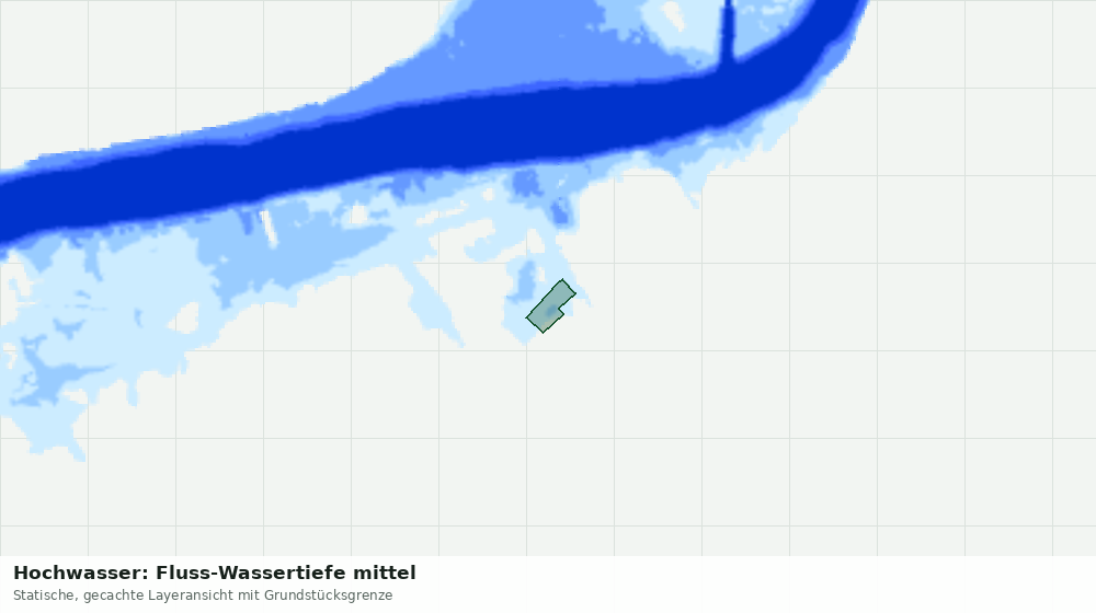 Statische Kartenansicht: Hochwasser: Fluss-Wassertiefe mittel