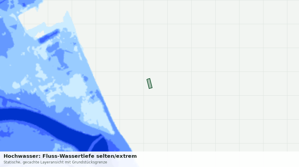 Statische Kartenansicht: Hochwasser: Fluss-Wassertiefe selten/extrem