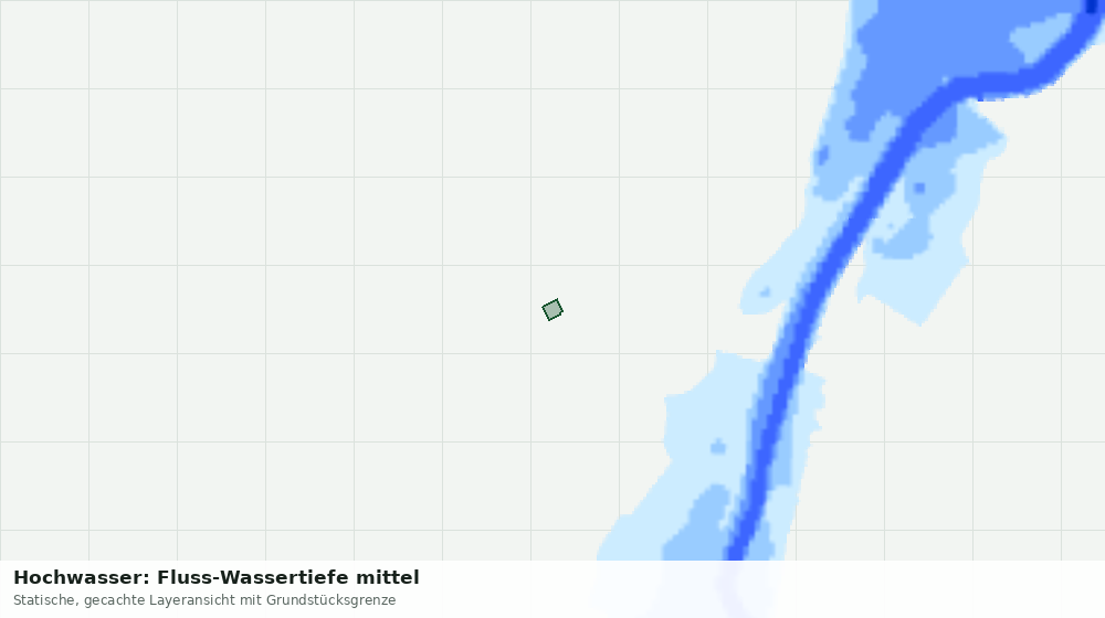 Statische Kartenansicht: Hochwasser: Fluss-Wassertiefe mittel