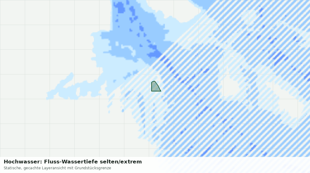 Statische Kartenansicht: Hochwasser: Fluss-Wassertiefe selten/extrem