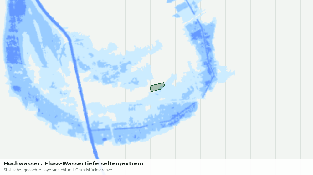 Statische Kartenansicht: Hochwasser: Fluss-Wassertiefe selten/extrem