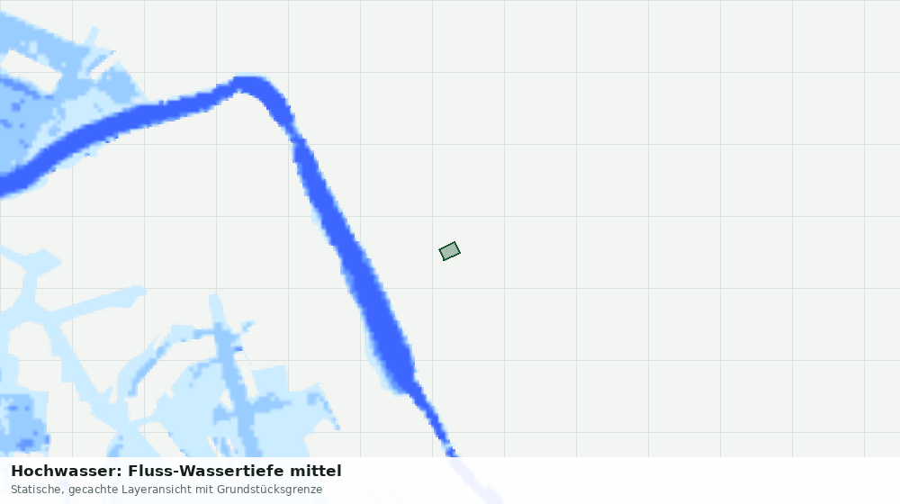 Statische Kartenansicht: Hochwasser: Fluss-Wassertiefe mittel