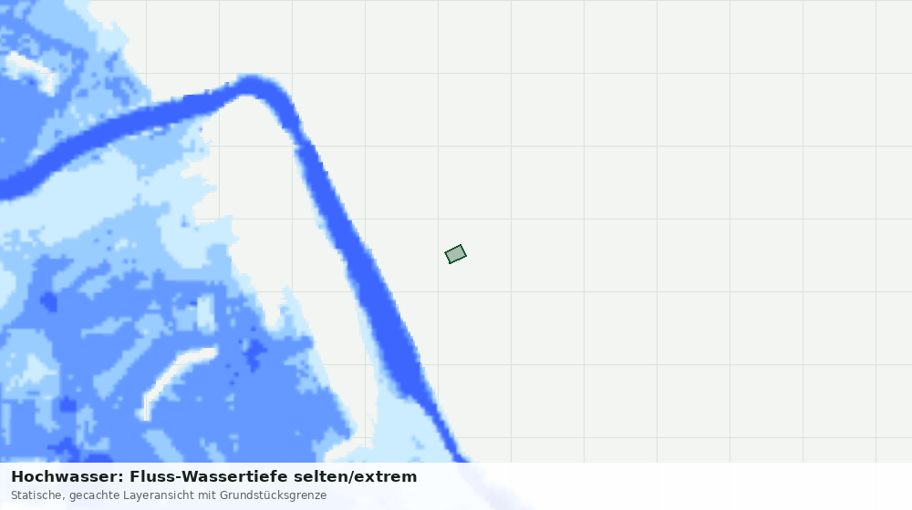 Statische Kartenansicht: Hochwasser: Fluss-Wassertiefe selten/extrem