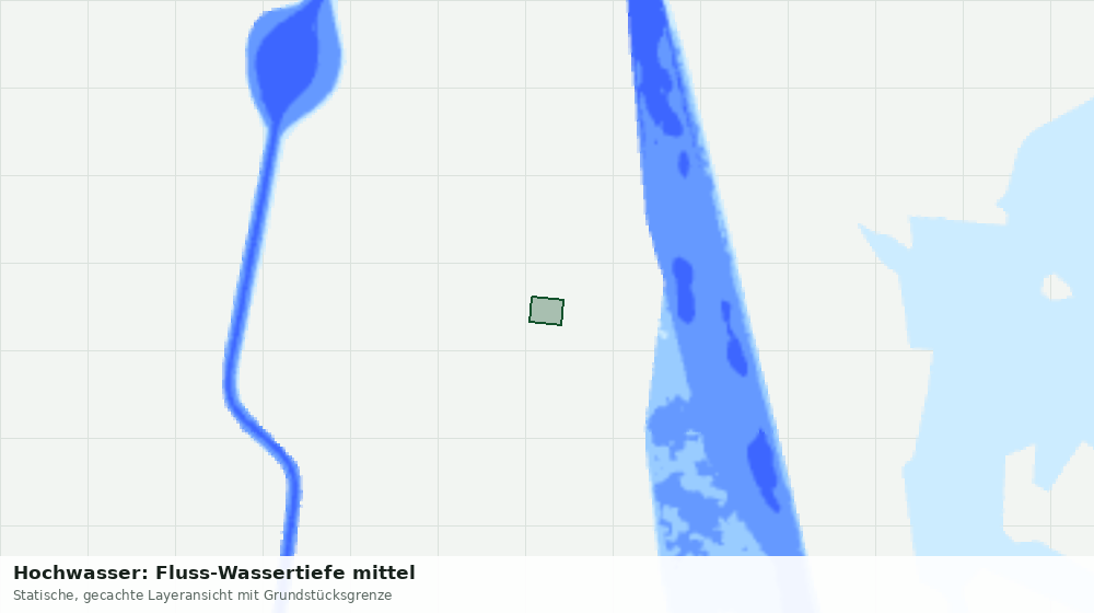 Statische Kartenansicht: Hochwasser: Fluss-Wassertiefe mittel